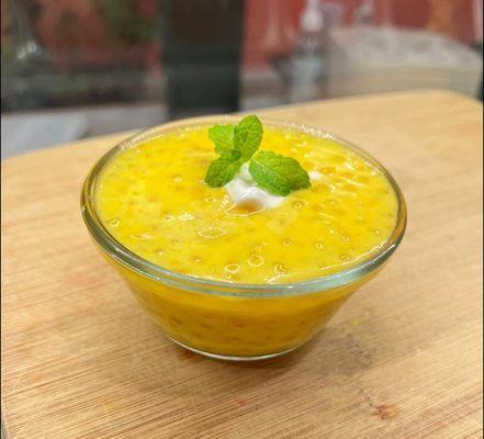 Golden pumpkin pudding