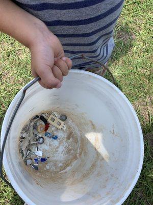 More trash my kids picked up in our site when we arrived