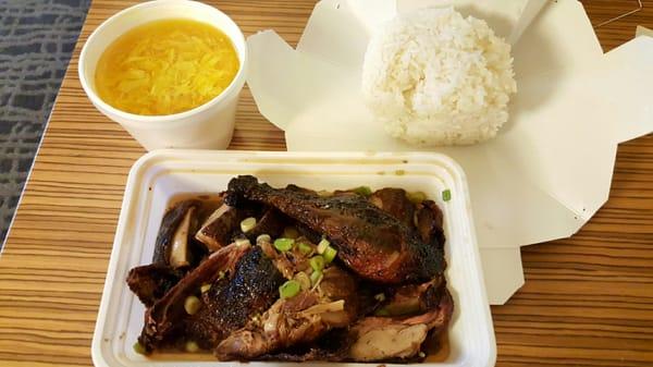 Half roast duck & pint of egg drop soup