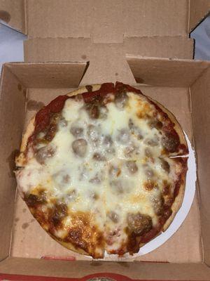 Individual sausage pizza