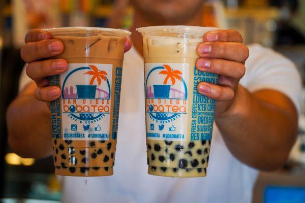 Ice Vietnamese coffee and your classic Jasmine milk tea.