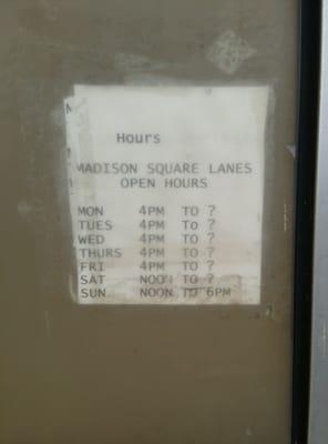 Their hours. Love the ???.