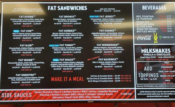 Fat Shack menu (2) - March 2023