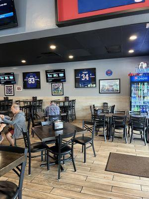 More dining area!!!  Look at all those TVs!!!