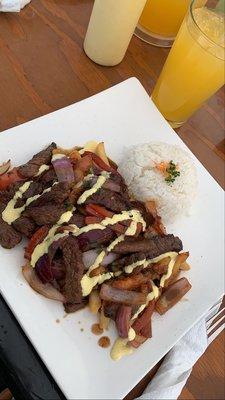 Lomo Saltado is fire  the best Peruvian restaurant in Downey.