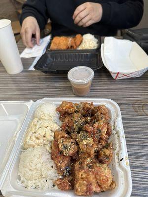 Large Furikake Chicken & Mini Chicken Katsu w/ gravy.