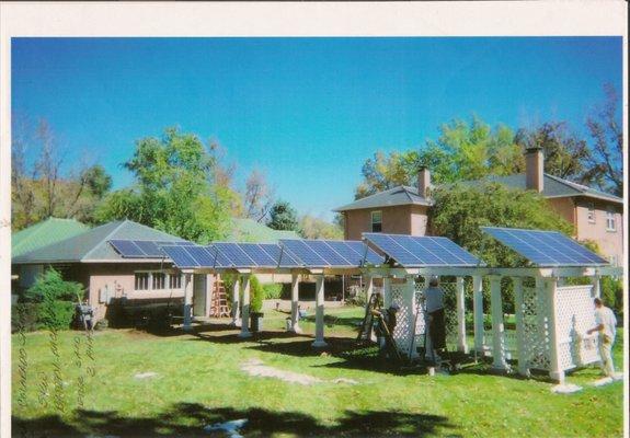 Pergola used for solar