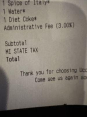 Uccello's 3% administrative fee