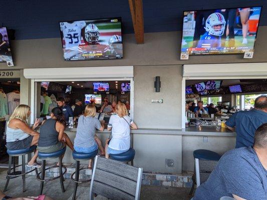 Sitting on the patio enjoying Saturday college football.