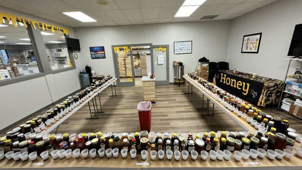 Honey tasting event, over 250 samples to try!