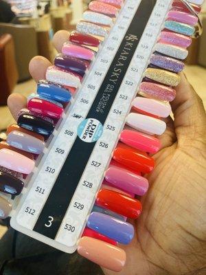 Friday, 25 November 2022 -- Nail colours to choose from