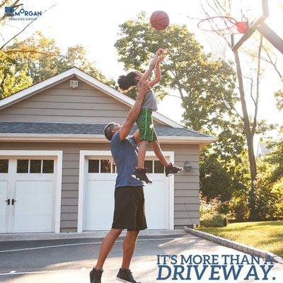 Your #driveway is more than a place to park your car @morganservicesgroup can help you keep it even and smooth so you can play on! #family