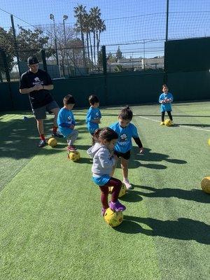 Getting ready for our soccer adventure