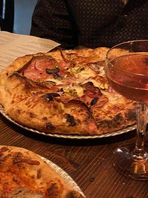 Mortadella pizza