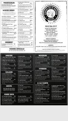 Lunch and Dinner Menu