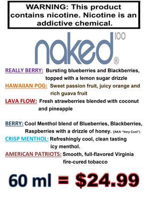 Lucky Clouds ELIQUID Menu