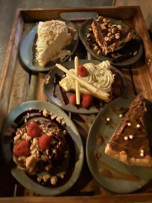 Desserts Peanut Butter Cup Pie Slice Choc Chess Pie Slice Coconut Crm Pie Slice Apple Pie Slice Key Lime Pie Slice