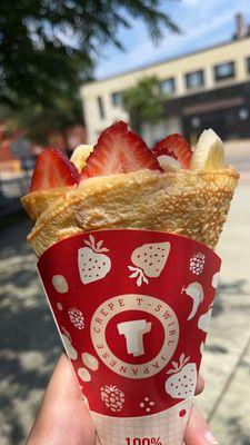 Mini Strawberry Banana Sweet Crepe