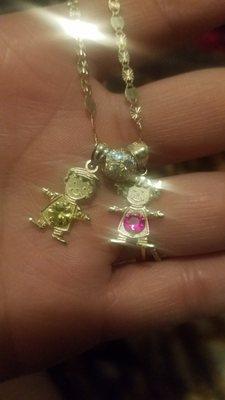 Bought myself a necklace and these charms for mothers day very hood price 14k Gold