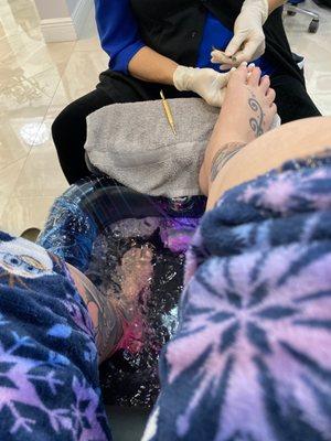 A much needed pedicure!