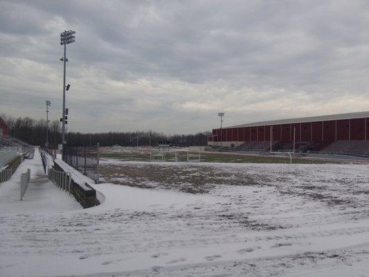 Football/soccer field and track