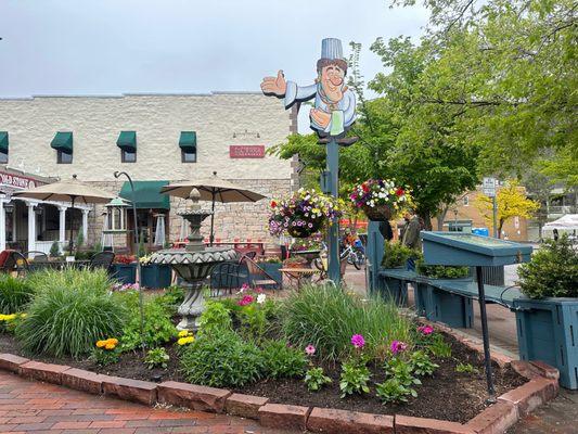 Outdoor patio seating