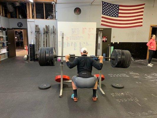 Warming up on some back squats!