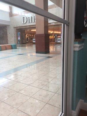 Inside the mall by Dillard's