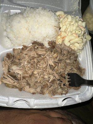 Kalua pork plate, very flavorful