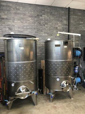 Stainless tanks for their Grenache Rosé and maybe future whites?