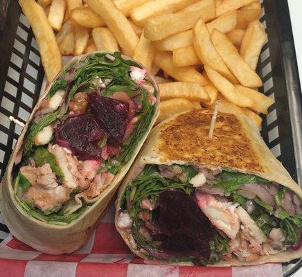 Chicken Beet Salad Wrap