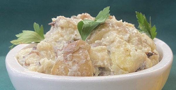 Creamy Golden Potato Salad made with organic Yukon Gold potatoes.