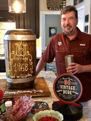 Perfect bourbon barrel cake for my bourbon loving hubby. Thank you guys for another show stopper cake!