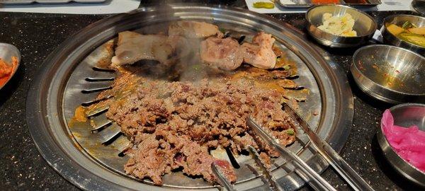 Beef bulgogi and chicken