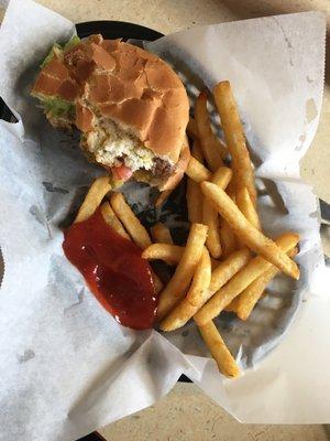 Burger and fries were excellent.  Great service with a smile to boot.