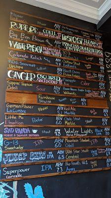 Tap list as of 11/20