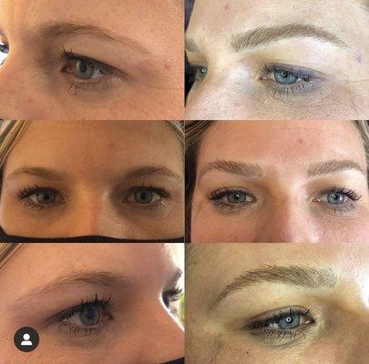 Microblading before and after