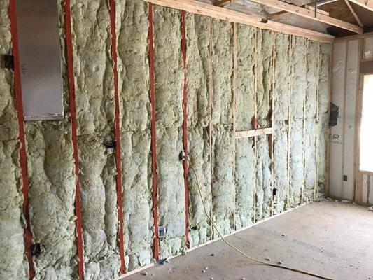 Rock Wool Insulation; great for sound reduction.