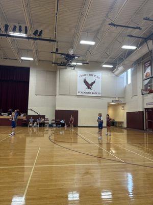 Watching the last game of my granddaughter basket ball game