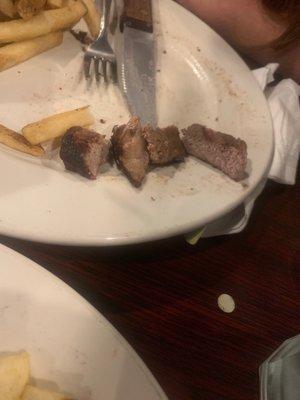 "Medium cooked steak" I think not.