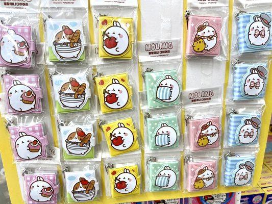 MOLANG mini diary keychains