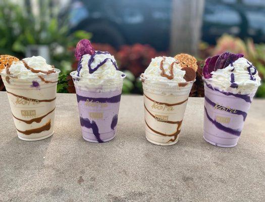 Leche flan and Ube milkshakes   Ig: asjbernardino