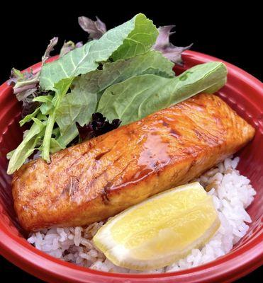 Salmon teriyaki bowl