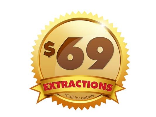 Natural Dentures is your exclusive home for $69 extractions, whether it's one extraction or multiple extractions.