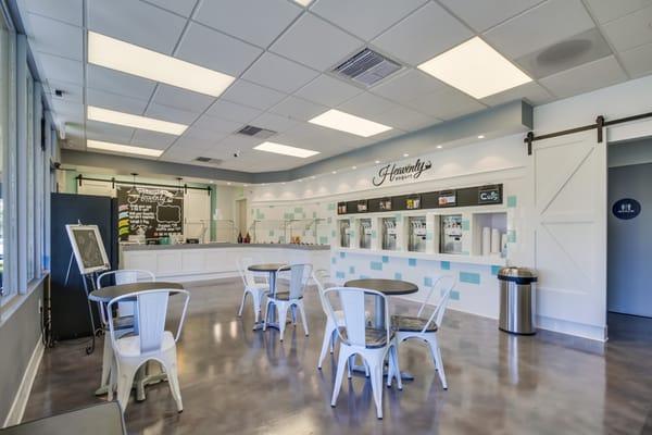 Heavenly yogurt shop design and branding in Tierrasanta area. 10791 Tierrasanta Blvd #101, San Diego, CA 92124