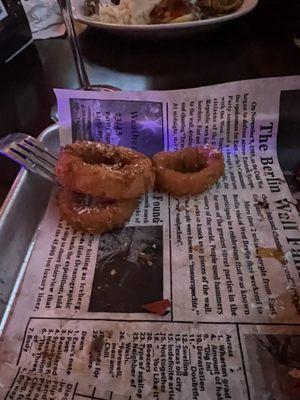 Onion rings and way south Philly.