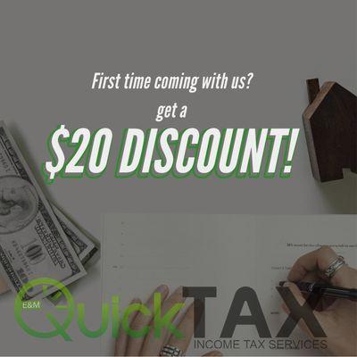 New clients get $20 off!