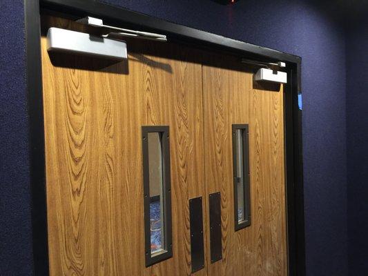 Wood Entry Door with Vision Kits and Closers