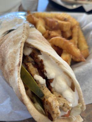 Garlic chicken wrap