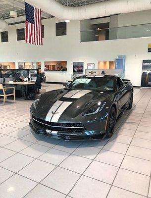 Corvette inside Hessert Chevy